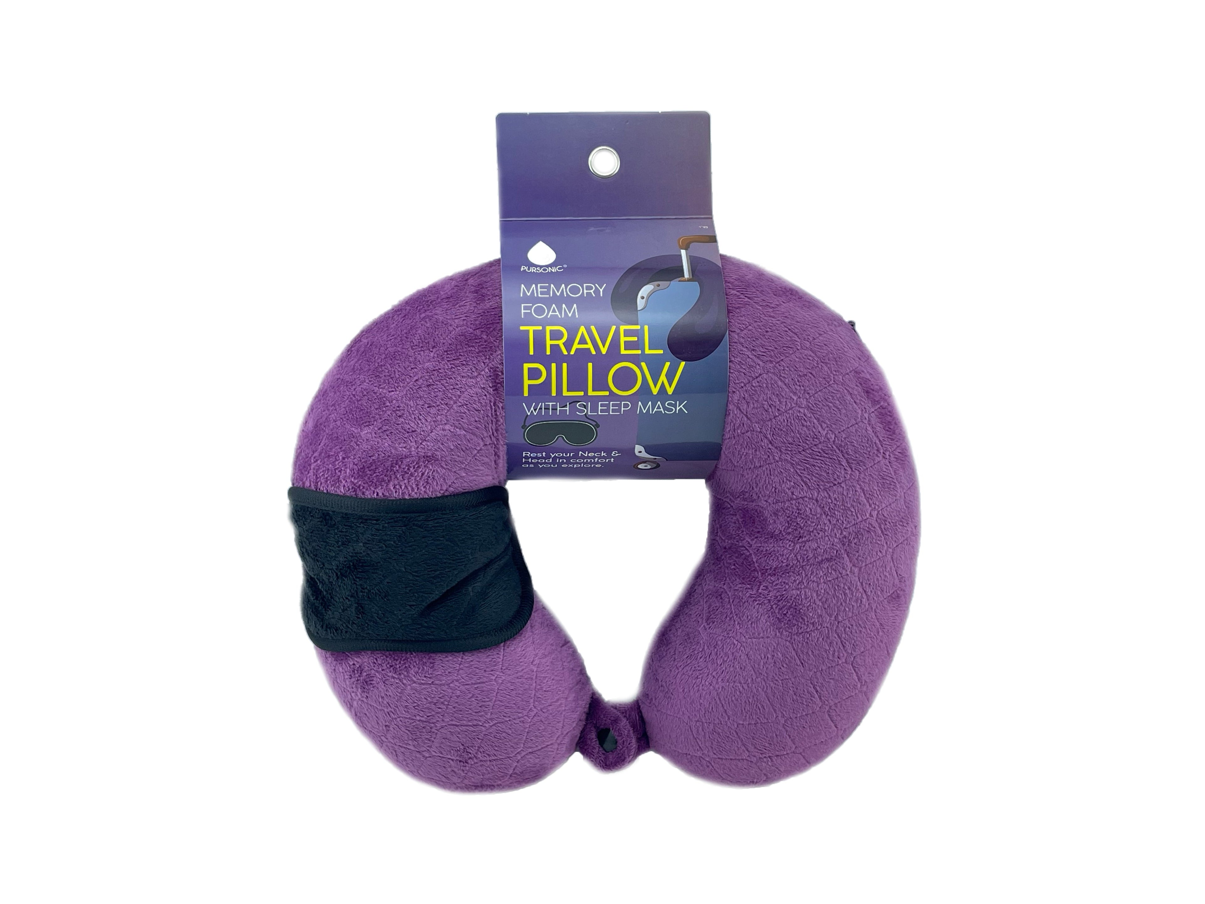 Memory Foam Travel Pillow with Sleep Mask