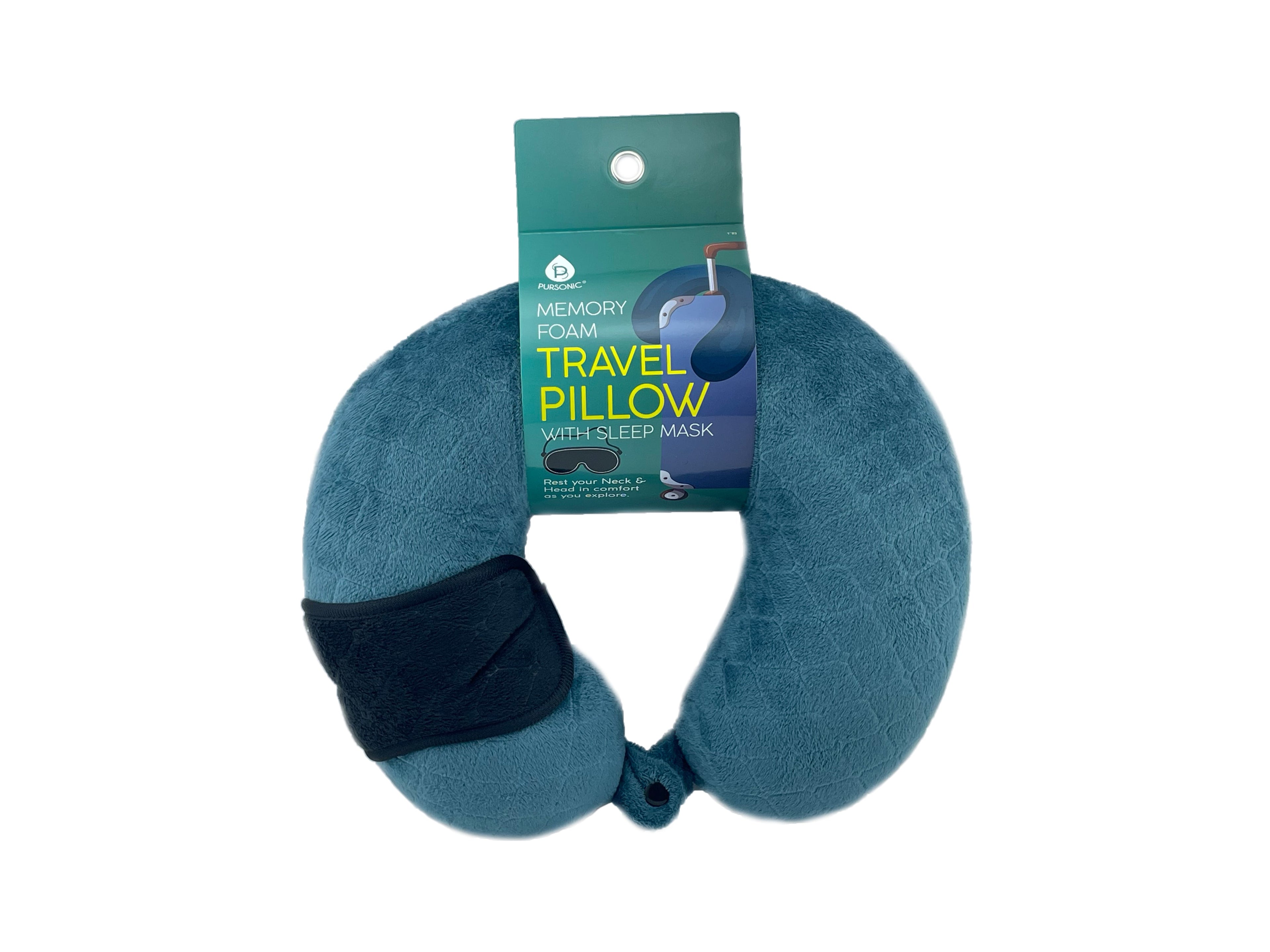 Memory Foam Travel Pillow with Sleep Mask